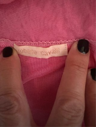 Top Roberto Cavalli Rosa con Perline