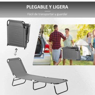 Tumbona plegable reclinable exterior