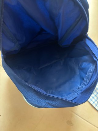Mochila infantil perrito azul y marrón