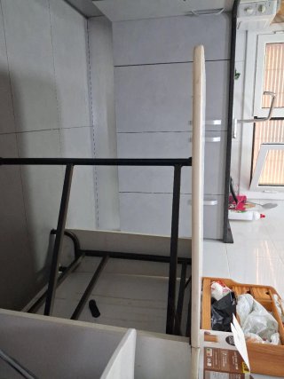 Mesa plegable madera blanca 2 lados