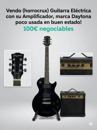 Guitarra Eléctrica Daytona con Amplificador