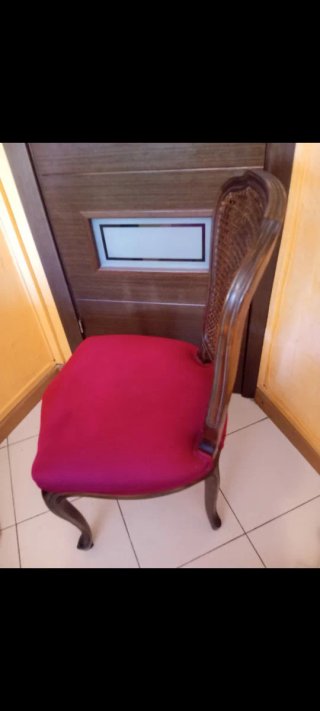 Mesa de comedor vintage madera y cristal. Y sillas