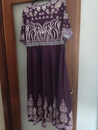 Abito lungo viola stile arabo Shein