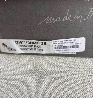 Zapatos Tacon Nero Giardini Burdeos Talla 36