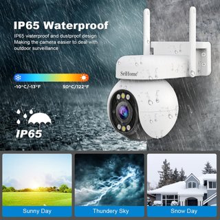 SRIHOME SH051 Cámara Exterior WiFi 4MP PTZ Zoom 5X