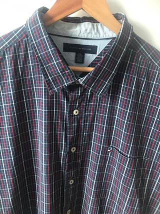 Tommy Hilfiger Camisa XXL Cuadros Manga Corta