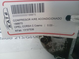 OPEL CORSA C Cosmo COMPRESOR AIRE ACONDICIONADO