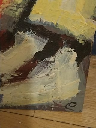 Pintura al óleo abstracta retrato