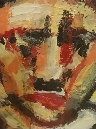 Pintura al óleo abstracta retrato
