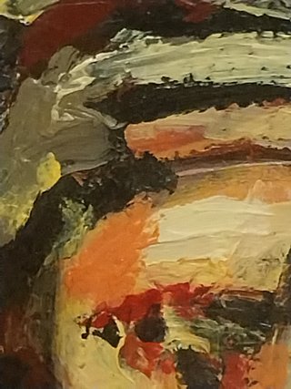 Pintura al óleo abstracta retrato
