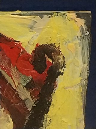 Pintura al óleo abstracta retrato
