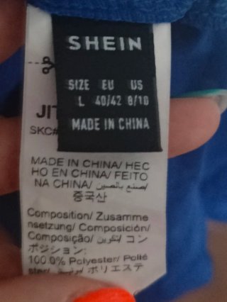 Abito lungo Shein blu elettrico