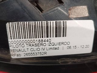 RENAULT CLIO IV Limited PILOTO TRASERO IZQUIERDO