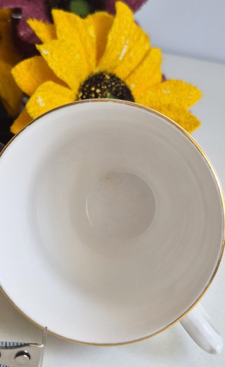 Taza y platillo de porcelana inglesa