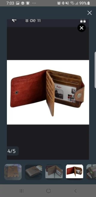 Cartera de hombre de cuero genuino