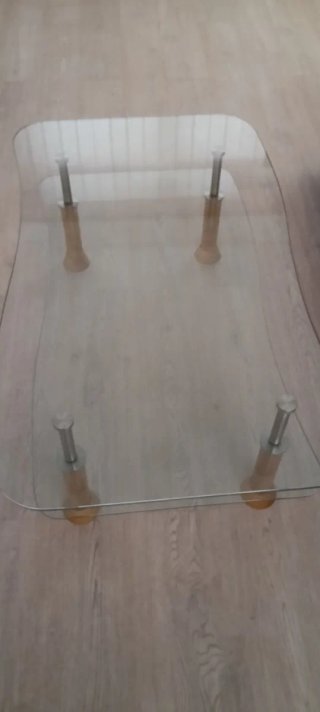 Mesa de centro cristal diseño moderno