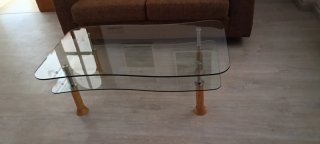 Mesa de centro cristal diseño moderno