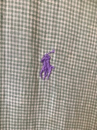 Ralph Lauren Camisa Lino M Cuadros Verde Verano