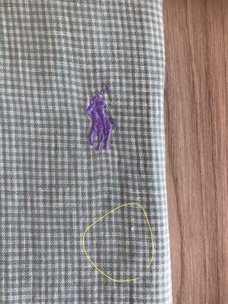 Ralph Lauren Camisa Lino M Cuadros Verde Verano