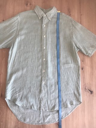 Ralph Lauren Camisa Lino M Cuadros Verde Verano