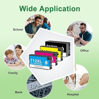 Goadper 712XL 4x Tinta HP DesignJet Studio T630