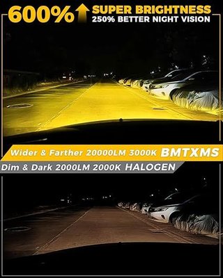BMT XMS 2x 9006 LED antiniebla 20000LM 3000K
