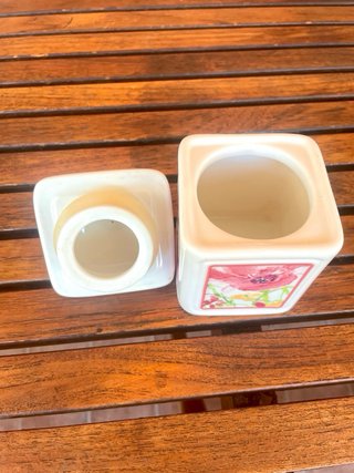 Barattolo in porcellana Villeroy&Boch con fiori