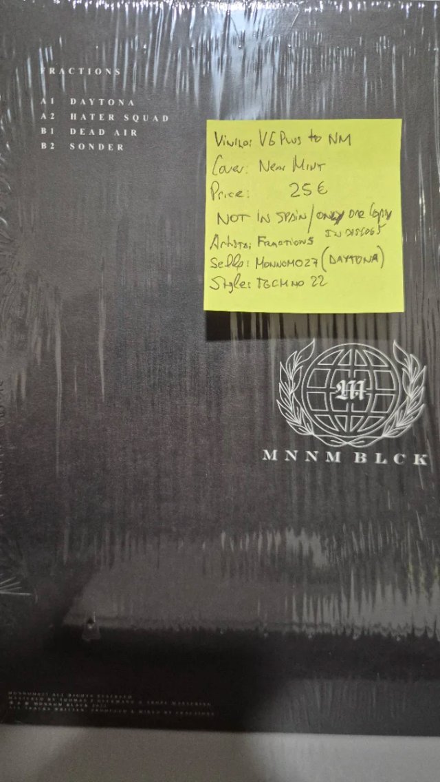 Fractions /ref monnmo27 Vinilo Techno