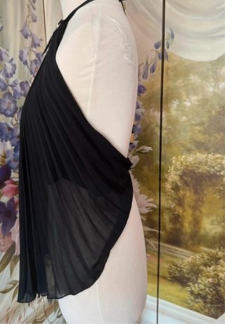 Top Elisabetta Franchi nero plissettato
