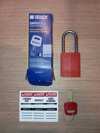 Candado Brady Safekey Rojo (loto)