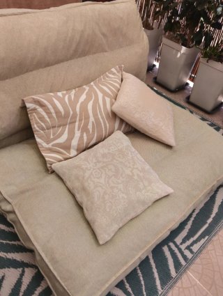 Asientos y respaldo para muebles de terraza, palés