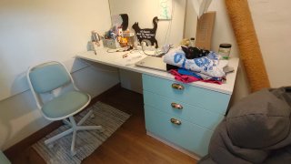Cama alta Ikea Smastad incluye colchón