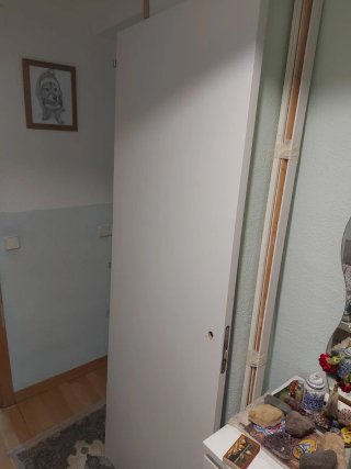Puerta maciza blanca