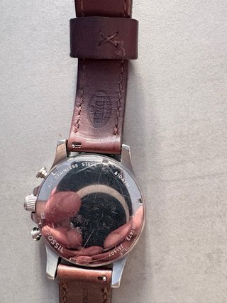 Reloj Fossil Correa Marrón y Esfera Plateada
