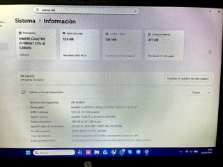 Ordenador HP 15s i7 12GB RAM SSD512GB W11