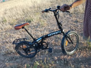 Bicicleta plegable negra