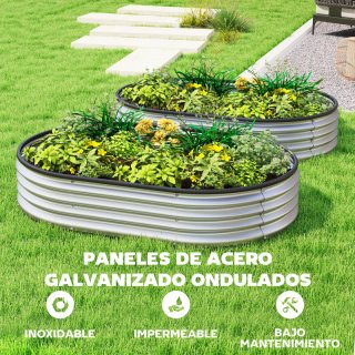 Jardinera metálica (2 unidades)