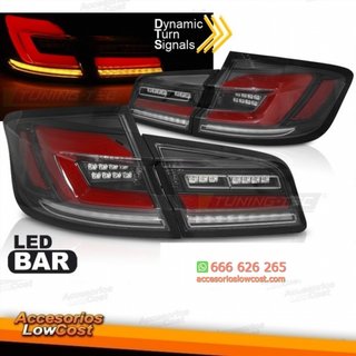 PILOTOS BMW SERIE 5 F10 10- LIGHT BAR FONDO NEGRO