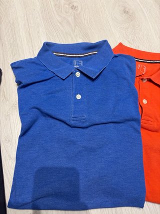 Lote 4 polos (negro, azul, naranja)