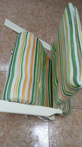 Silla de Playa Rayas Verdes y Naranja..