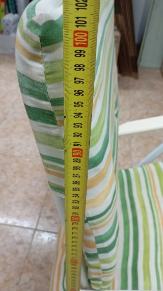 Silla de Playa Rayas Verdes y Naranja..