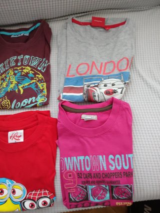 Lote 8 camisetas niño 7 años