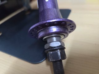Buje delantero BMX morado