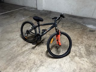 Bicicleta Infantil Rockrider Negra/Naranja