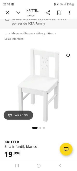 Tavolo per bambini Flisat con sedia in legno
