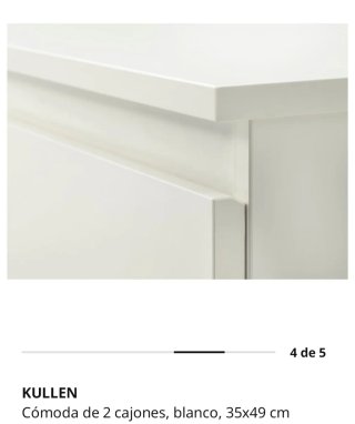 Cómoda Kullen 2 cajones blanca Ikea NUEVA