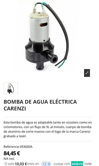 Bomba de Agua Eléctrica Carenzi