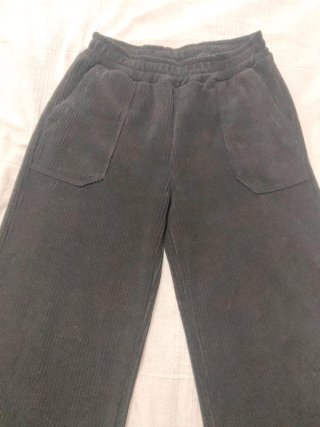 Pantalón ancho pana negro mujer Talla M