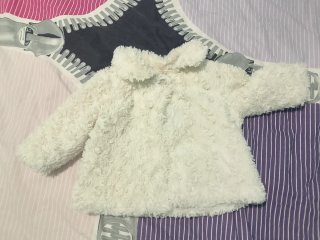 Chamarra Bebé Blanca 3-6 Meses