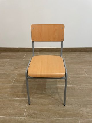 Sillas Escolares Apilables Madera y Metal